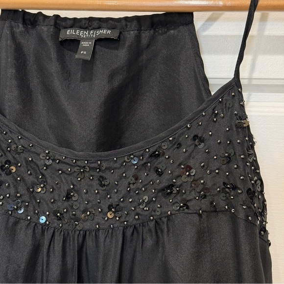 Eileen Fisher Sequined Silk Habutai Tank Petite Small - Picture 5 of 9